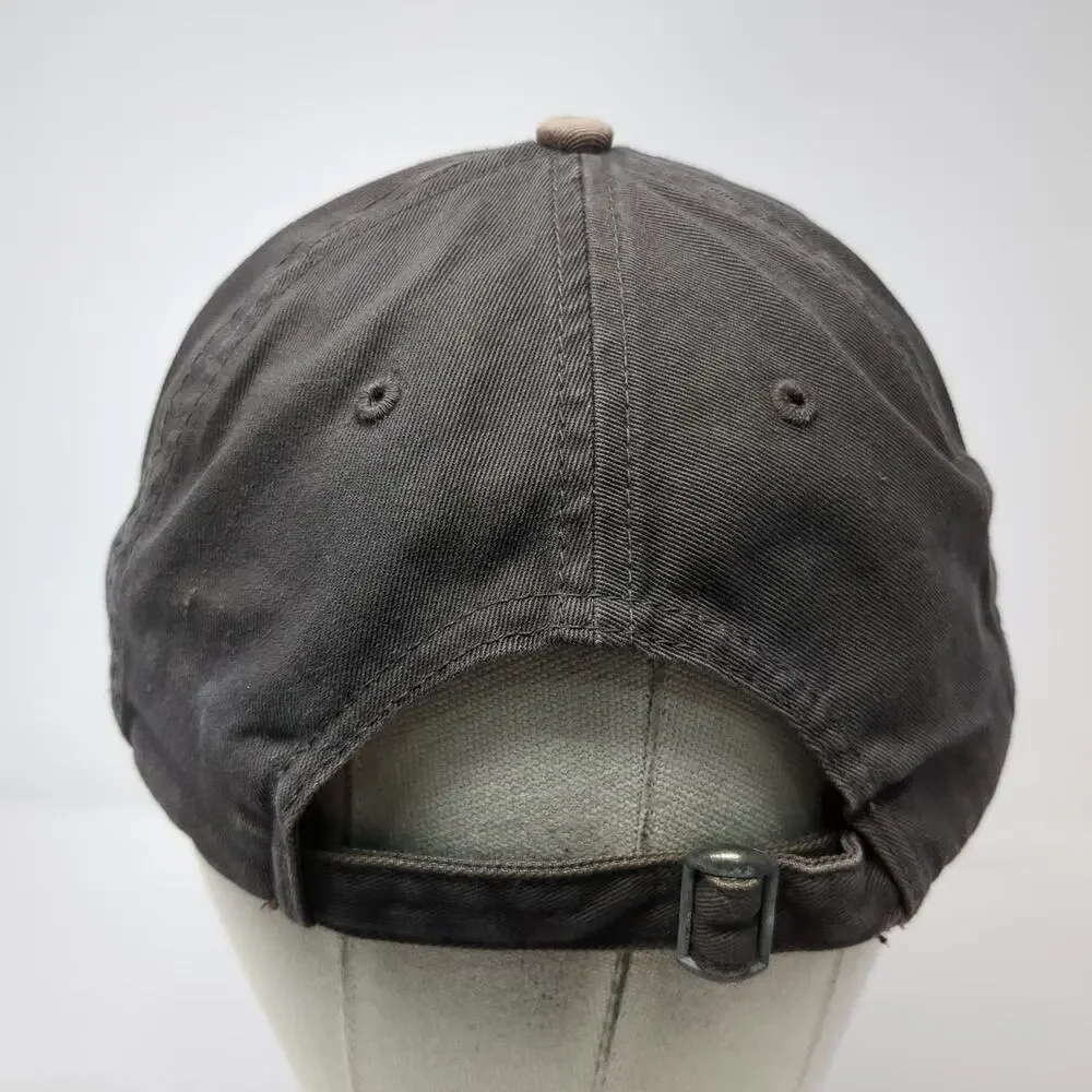 Taliesin West 5 Panel Gray Hat One Size Adjustable Slideback Cotton Red Logo